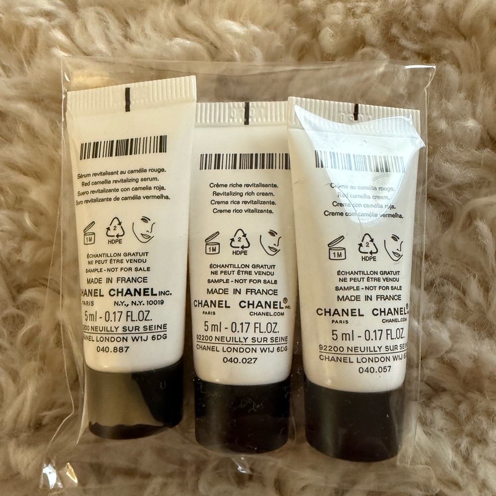 CHANEL No.1 Skincare Trio:Serum, Revitalizing Rich Cream and Red Camellia Cream